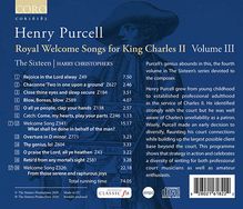 Henry Purcell (1659-1695): Royal Welcome Songs for King Charles II Vol.3, CD