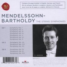 Felix Mendelssohn Bartholdy (1809-1847): Streichersymphonien Nr.1-12, 3 CDs