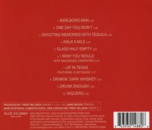 Trackliste: 1. Marlboro Man 3:23, 2. One Day You Won't 2:49, 3. Shooting Memories with Tequila 3:49. Roter Hintergrund.