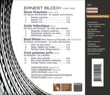 Ernest Bloch (1880-1959): Baal-Shem für Violine &amp; Orchester, CD
