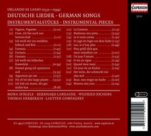 Orlando di Lasso (Lassus) (1532-1594): Deutsche Lieder &amp; Instrumentalstücke, CD