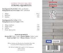 Ludwig Thuille (1861-1907): Streichquartette Nr.1 &amp; 2, CD