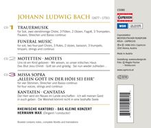 Johann Ludwig Bach (1677-1731): Trauermusik (für Soli,Doppelchor,2 Orchester), 3 CDs