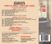 Erich Wolfgang Korngold (1897-1957): Sämtliche Lieder, 2 CDs