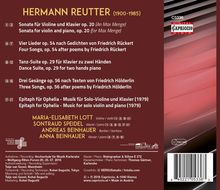 Hermann Reutter (1900-1985): Kammermusik, Lieder &amp; Klavierwerke, CD