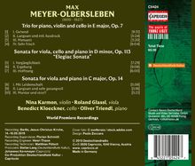 Max Meyer-Olbersleben, Werke: Trio in E-Dur, Op. 7; Sonate in D-Moll, Op. 113; Sonate in C-Dur, Op. 14. Total Time: 65:38.