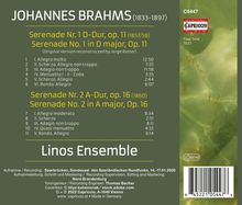Johannes Brahms (1833-1897): Serenaden Nr.1 &amp; 2 (Version für Ensemble), CD