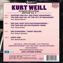 Kurt Weill (1900-1950): Kurt Weill Edition Vol.2, 5 CDs