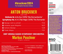 Anton Bruckner (1824-1896): Bruckner 2024 "The Complete Versions Edition" - Symphonie Nr.4 Es-Dur WAB 104 "Romantische" (1876), CD