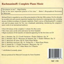 Sergej Rachmaninoff (1873-1943): Das komplette Klavierwerk (The Complete Vox Box Recordings), 6 CDs