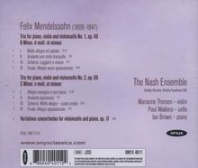 Felix Mendelssohn Bartholdy (1809-1847): Klaviertrios Nr.1 &amp; 2, CD