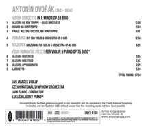 Antonin Dvorak (1841-1904): Violinkonzert op.53, CD