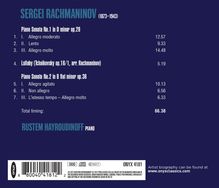Sergej Rachmaninoff (1873-1943): Klaviersonaten Nr.1 &amp; 2, CD