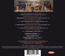 JOHANN SEBASTIAN BACH; VALENTYN SILVESTROV; VADIM GLUZMAN Violin; COmpass REsonance. Oben ein Ensemble im Studio.
