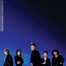 BRONZETTE CALLS ME BABY | IRREVERSIBLE. Fünf Personen in dunkler Kleidung vor einem blauen, verwaschenen Hintergrund.