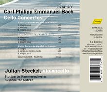 Carl Philipp Emanuel Bach (1714-1788): Cellokonzerte Wq.170-172, CD