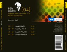 Bela Bartok (1881-1945): Das Klavierwerk Vol. 4 - Bartok für Kinder, CD