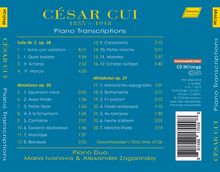 Cesar Cui (1835-1918): Klaviertranskriptionen, CD