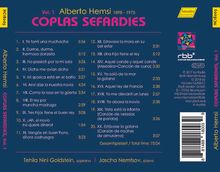 Alberto Hemsi (1898-1975): Liederzyklus "Coplas Sefardies" Vol.1, CD