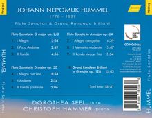 Johann Nepomuk Hummel (1778-1837): Sonaten für Flöte &amp; Klavier op.2 Nr.2, op.50 &amp; op.64, CD