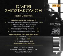 Dmitri Schostakowitsch (1906-1975): Violinkonzerte Nr.1 &amp; 2 (opp.99 &amp; 129), CD