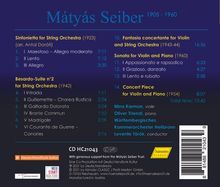 Matyas Seiber (1905-1960): Sinfonietta für Streicher, CD