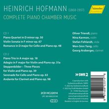 Heinrich Hofmann (1842-1902): Die komplette Kammermusik mit Klavier, 2 CDs