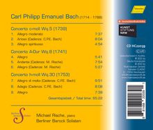 Carl Philipp Emanuel Bach (1714-1788): Klavierkonzerte Wq.5,8,30, CD