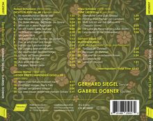 Text: Robert Schumann „Dichterliebe“, Franz Schreker „Fünf Lieder op. 4“, Gustav Mahler „Lieder eines fahrenden Gesellen“. Gesamtspielzeit: 63:43. Hintergrund: Florales Muster.