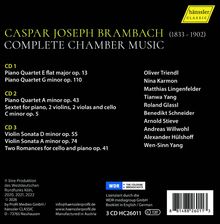 Text "Caspar Joseph Brambach Complete Chamber Music". Listet Werke und Künstler auf. Gelbes "hänssler CLASSIC" Logo oben rechts.