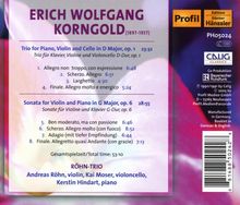Erich Wolfgang Korngold (1897-1957): Klaviertrio op.1, CD