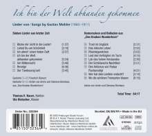 Gustav Mahler (1860-1911): Lieder "Ich bin der Welt abhanden gekommen", CD