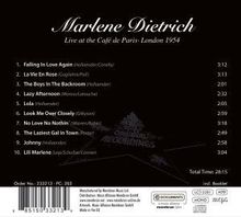 Marlene Dietrich: Live At The Cafe De Paris - London 1954, CD