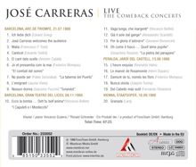 Jose Carreras - Live (The Comeback Concerts), CD