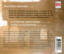 Johannes Brahms (1833-1897): Sonaten für Violine &amp; Klavier Nr.1-3, CD