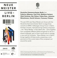 Neue Meister Live in Berlin, 2 CDs