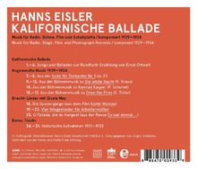 Hanns Eisler (1898-1962): Kalifornische Ballade, CD