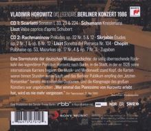 Vladimir Horowitz - Das legendäre Berliner Konzert 1986, 2 CDs