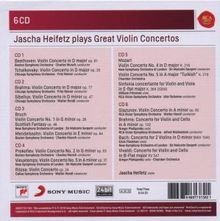 Jascha Heifetz - Great Violin Concertos, 6 CDs