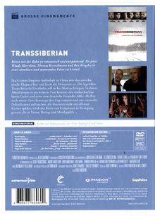 Transsiberian (Große Kinomomente), DVD