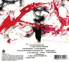 Texte: 1. A.I., 2. Hi, I'm The Preacher's Son, 3. I Think I Preferred The Question. 
Abstrakte Kunst mit roten und schwarzen Pinselstrichen.