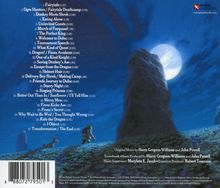 Text: Titelliste von 27 Tracks mit Zeiten. Rechts oben ein Logo von Varese Sarabande. Illustration: Nachtlandschaft mit Mond und Felsen.