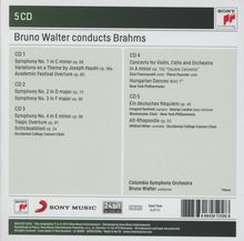 Johannes Brahms (1833-1897): Bruno Walter conducts Brahms, 5 CDs