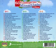 Die 60 schönsten Kindergarten- und Mitmachlieder, 3 CDs