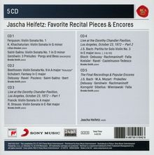Jascha Heifetz - Favorite Recital Pieces and Encores, 5 CDs