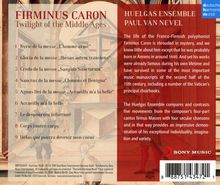 Firminus Caron (1430-1480): Geistliche Musik - Twilight of the Middle Ages, CD