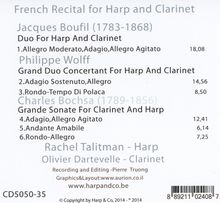Rachel Talitman &amp; Olivier Dartevelle - French Recital for Harp and Clarinet I, CD