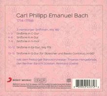 Carl Philipp Emanuel Bach (1714-1788): Symphonien Wq.182 Nr.3-5, CD