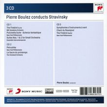 Igor Strawinsky (1882-1971): Pierre Boulez dirigiert Strawinsky, 3 CDs