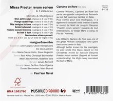 Cipriano de Rore (1516-1565): Missa Praeter rerum seriem, CD